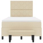 vidaXL Lit à ressorts avec matelas Crème 120 x 190 cm tissu