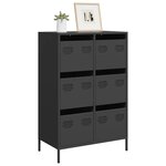vidaXL Buffet haut noir 68x39x101 5 cm acier