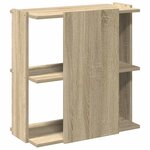 vidaXL Bibliothèque à 3 niveaux chêne sonoma 60x30x60 cm