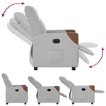 vidaXL Fauteuil inclinable gris nuage tissu