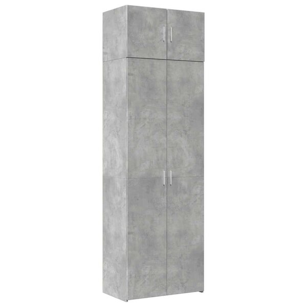 vidaXL Armoire de rangement gris béton 70x42 5x225cm bois d'ingénierie