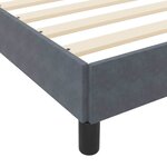 vidaXL Lit boxspring avec matelas Gris foncé 160 x 200 cm Velours