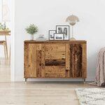 Buffet vidaXL avec portes et tiroirs en vieux bois 101 5x35x70 cm