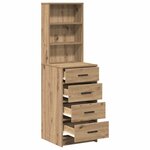 vidaXL Haut Armoire chêne artisanal 40 x 41 x 135 cm Bois d'ingénierie