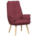 vidaXL fauteuil Bordeaux 69 x 74 x 93 cm Tissu et Contreplaqué