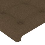 vidaXL Tête de lit à LED Marron foncé 83x16x118/128 cm Tissu