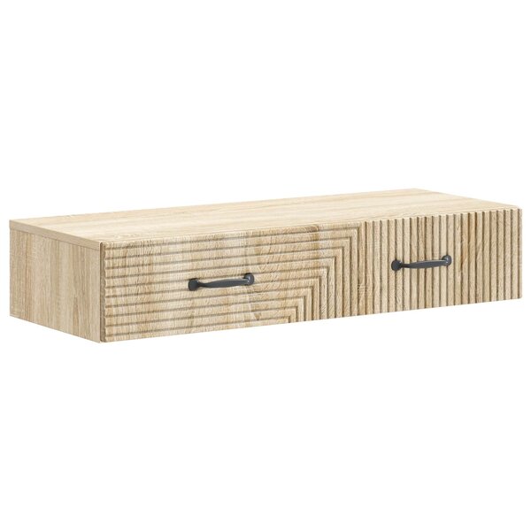 vidaXL Table d'appoint murale 87 5 x 34 5 x 17 cm Bois d'ingénierie