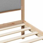 vidaXL Cadre de lit avec tête de lit Gris clair 135 x 190 cm tissu