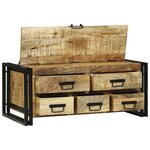 vidaXL Table basse Marron 90 x 50 x 38 cm Bois de mangue massif