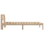 vidaXL Cadre de lit avec tête de lit Marron 100 x 200 cm Pin massif
