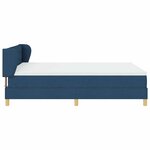 vidaXL Lit à ressorts avec matelas Bleu 140 x 200 cm tissu