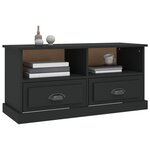 vidaXL Meuble TV noir 93x35 5x45 cm bois d'ingénierie