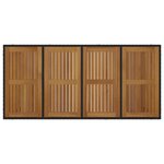 Ensemble de Salle à Manger de Jardin 7 Pièces en Poly Rattan Noir Acacia