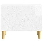 vidaXL Table basse Blanc brillant 50 x 49 x 40 cm Bois d'ingénierie