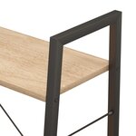 vidaXL Étagère sur pied 3 niveaux Marron clair et noir 56x35x108 cm