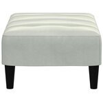 vidaXL Repose-pied gris clair 77x55x31 cm velours