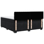 vidaXL Sommier à lattes de lit et matelas Noir 200x200 cm Velours