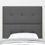 vidaXL Tête de Lit LED avec des lumières à LED Gris foncé 80 cm tissu
