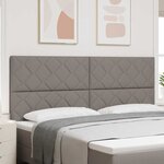 vidaXL Tête de lit avec des lumières à LED Réglable Taupe 200 cm tissu