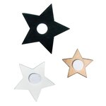 14 étoiles adhésives en bois - 6 types - 3 à 5 cm