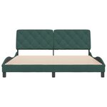 vidaXL Cadre de lit sans matelas vert foncé 180x200 cm velours