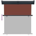 vidaXL Auvent latéral de balcon 165x250 cm Marron