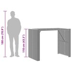 vidaXL Ensemble de bar de jardin 5 Pièces sans coussins noir poly rotin
