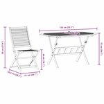 vidaXL Ensemble de salle à manger pour jardin 5 Pièces Marron