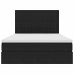 vidaXL Lit avec rangement et matelas Noir 140 x 190 cm Velours