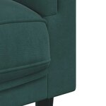 vidaXL Fauteuil avec coussin vert foncé velours