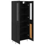 vidaXL Haut Armoire Chêne noir 69 5 x 34 x 180 cm Bois d'ingénierie