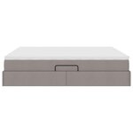 vidaXL Lit avec rangement et matelas Taupe 180 x 200 cm Polyester