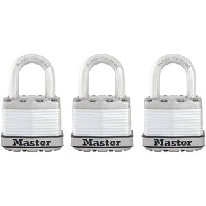 Cadenas Haute Sécurité A Clé Acier Laminé Extérieur Pack de 3 M1EURTRI