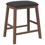vidaXL chaises de bar avec coussins 2 Pièces marron bois massif d'hévéa