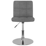 vidaXL Chaises pivotantes à manger lot de 4 Gris clair Tissu
