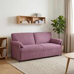 vidaXL Sofa 3 places Pourpre 198 x 83 x 95 cm Velours
