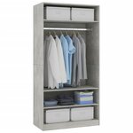 vidaXL Garde-robe Gris cement 100 x 50 x 200 cm Aggloméré
