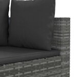 vidaXL Salon de jardin 5 Pièces avec coussins gris résine tressée