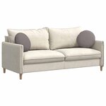 vidaXL Coussins de siège 2 Pièces Taupe Ø40 x 13 cm tissu