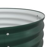 vidaXL Bac de jardin surélevé Vert 400x80x81 cm en acier galvanisé