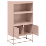 vidaXL Buffet haut rose 68 5x38 5x123 5 cm acier