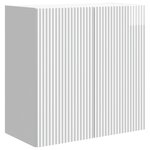 vidaXL Armoire Murale 59 x 31 x 60 cm Bois d'ingénierie Blanc brillant