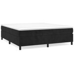 vidaXL Cadre de lit noir 160x200 cm velours