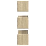 vidaXL Étagères murales 3Pièces chêne sonoma 58x18x18cm bois d'ingénierie