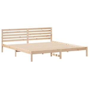 vidaXL Cadre de lit Marron 180 x 210 cm Bois massif en pin