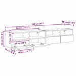 vidaXL Meubles TV muraux 2 Pièces Bois Ancien 80 x 30 x 30 cm