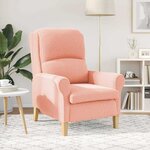 vidaXL fauteuil Rose 76 x 94 x 102 cm Tissu Sharpa