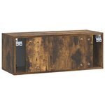 vidaXL Meuble TV mural Chêne fumé 78 5 x 31 x 30 cm Bois d'ingénierie