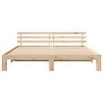 vidaXL Cadre de lit avec tête de lit Naturel 200 x 200 cm Pin massif