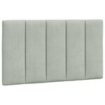 vidaXL Cadre de lit sans matelas Hanko gris clair 90x190 cm velours